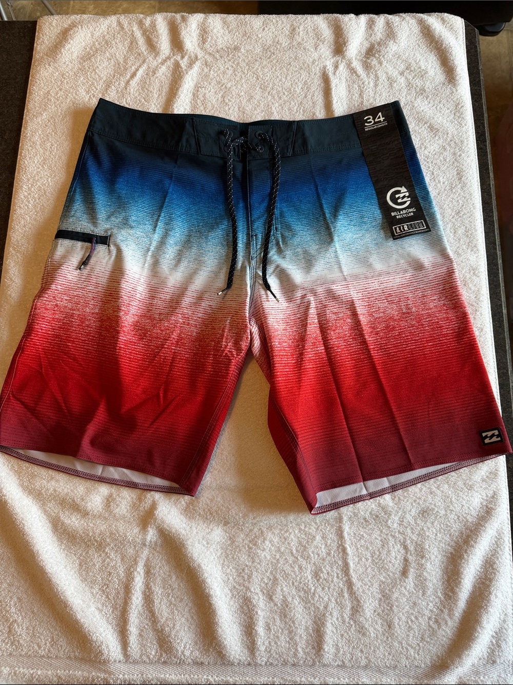 Billabong Men's Red-Blue Gradient Board Shorts